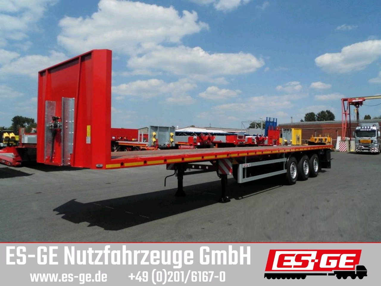 ES-GE 3-Achs Sattelanhänger - Rungen + CV - Gjysmë rimorkio e hapur/ Platformë: foto 1 ES-GE 3-Achs Sattelanhänger - Rungen + CV - Gjysmë rimorkio e hapur/ Platformë: foto 1