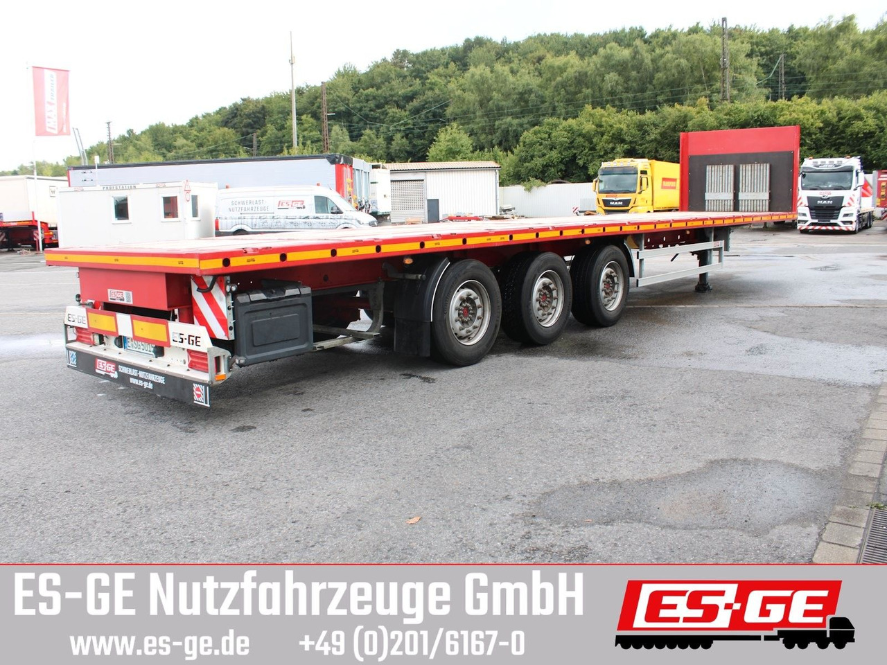 ES-GE 3-Achs Sattelanhänger - Rungen + CV - Gjysmë rimorkio e hapur/ Platformë: foto 3 ES-GE 3-Achs Sattelanhänger - Rungen + CV - Gjysmë rimorkio e hapur/ Platformë: foto 3