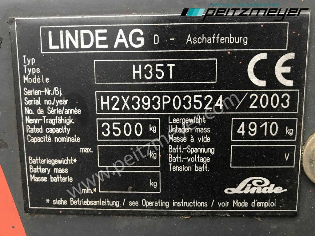 Pirun më gaz LINDE Gabelstapler H 35 T Gas + Seitenschieber: foto 10