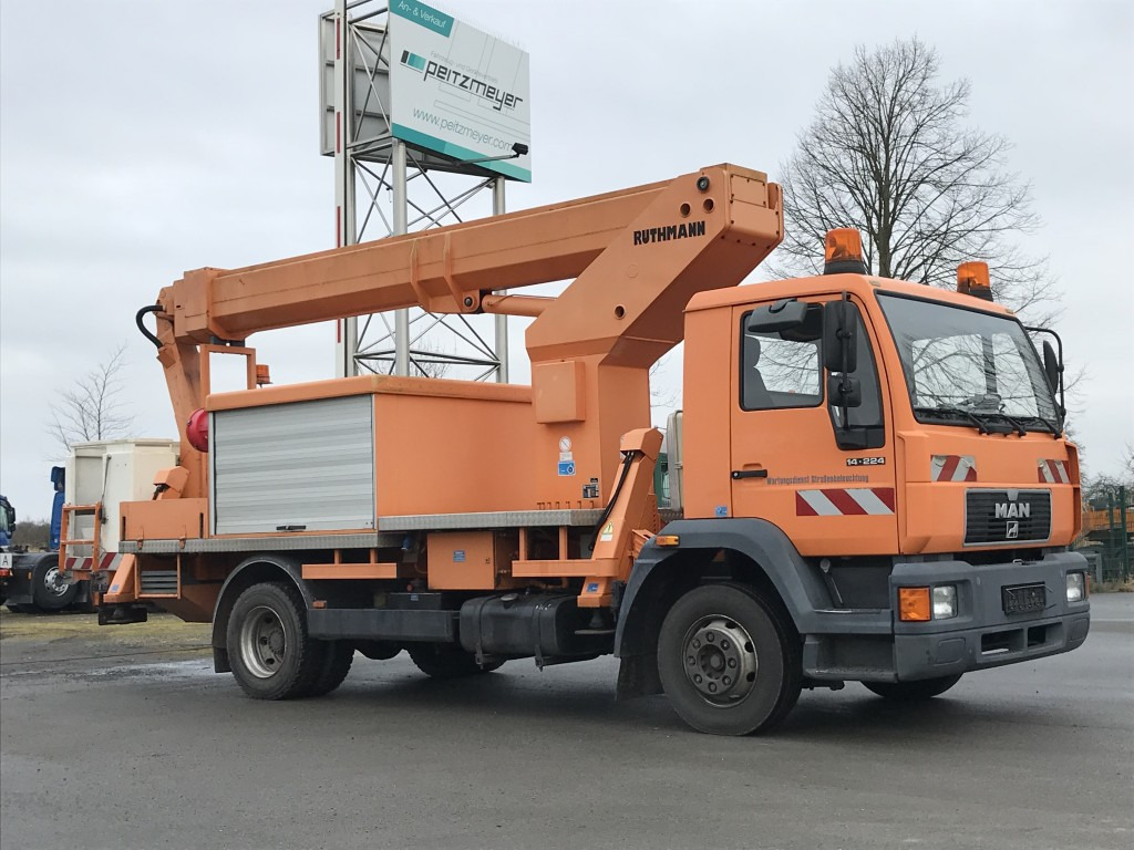 MAN L75 14.224 BB Ruthmann Hubarbeitsbühne T 225 - Platformë ajrore e montuar në kamion: foto 2 MAN L75 14.224 BB Ruthmann Hubarbeitsbühne T 225 - Platformë ajrore e montuar në kamion: foto 2
