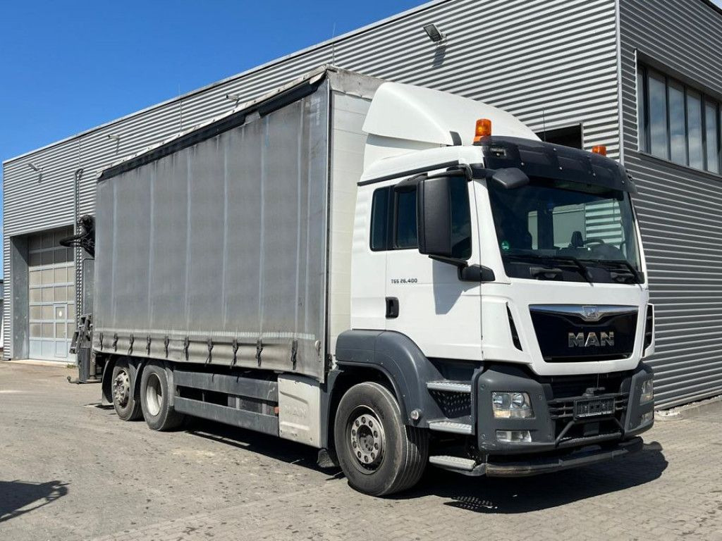 MAN TG-S 26.400 6x2-2 BL Pritsche Heckkran 5xhydr.Au - Kamion me karroceri të hapur, Kamion me vinç: foto 2 MAN TG-S 26.400 6x2-2 BL Pritsche Heckkran 5xhydr.Au - Kamion me karroceri të hapur, Kamion me vinç: foto 2