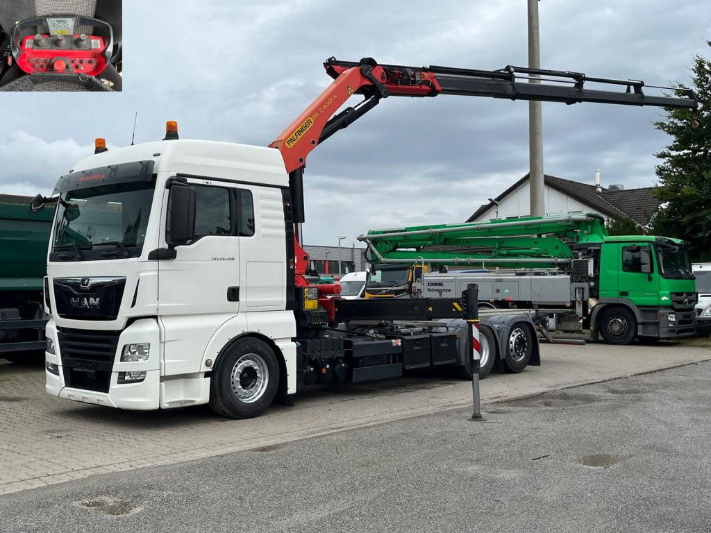 MAN TG-X 26.460 6x2-2 BL Pritsche Kran PK 24.001/Fun - Kamion me karroceri të hapur, Kamion me vinç: foto 1 MAN TG-X 26.460 6x2-2 BL Pritsche Kran PK 24.001/Fun - Kamion me karroceri të hapur, Kamion me vinç: foto 1