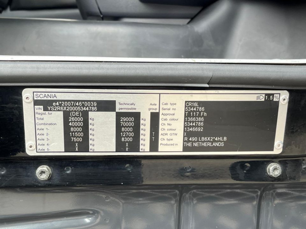 SCANIA (S) R 490 LB 6x2 Pritsche Plane incl. Mitnahmestapler - Kamion me tendë: foto 3 SCANIA (S) R 490 LB 6x2 Pritsche Plane incl. Mitnahmestapler - Kamion me tendë: foto 3