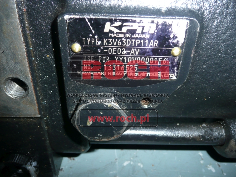 KAWASAKI K3V63 DTP11AR- 0E02- AV - Pompa hidraulike për Makineri ndërtimi: foto 2 KAWASAKI K3V63 DTP11AR- 0E02- AV - Pompa hidraulike për Makineri ndërtimi: foto 2