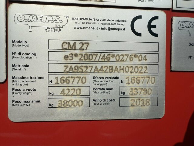 O.ME.P.S Silo Auflieger 27 m³ 3 Achs - Gjysmë rimorkio silo: foto 2 O.ME.P.S Silo Auflieger 27 m³ 3 Achs - Gjysmë rimorkio silo: foto 2