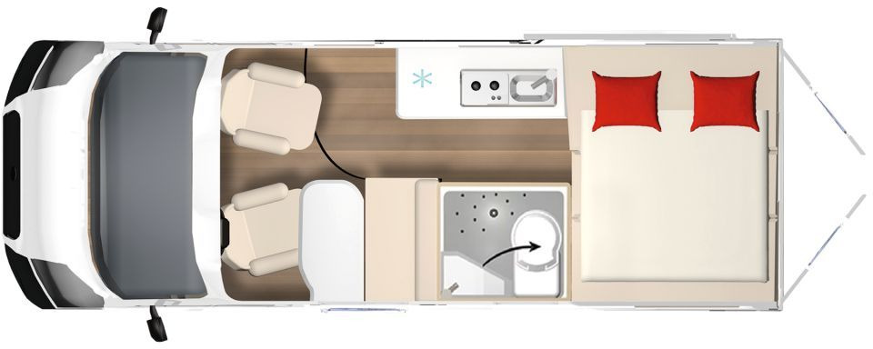 Bürstner B66 600 C Gästebett quer zur Sitzgruppe - Furgon kampingu: foto 2 Bürstner B66 600 C Gästebett quer zur Sitzgruppe - Furgon kampingu: foto 2