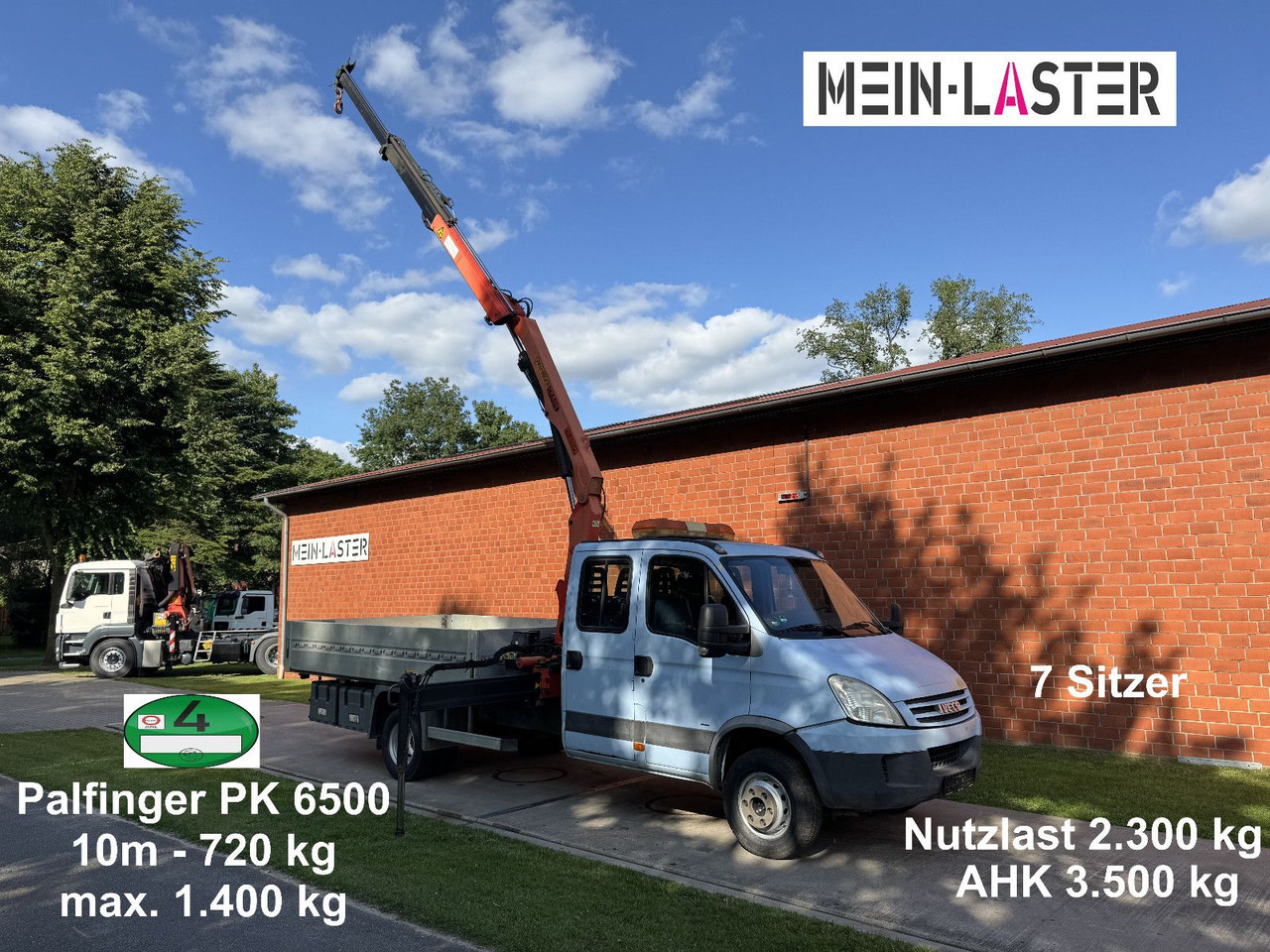 Iveco 65C180 3.0d Palfinger PK 6500 7 Sitzer NL 2300kg - Kamioncine me karroceri, Kamioncine dopio kabinë: foto 1 Iveco 65C180 3.0d Palfinger PK 6500 7 Sitzer NL 2300kg - Kamioncine me karroceri, Kamioncine dopio kabinë: foto 1