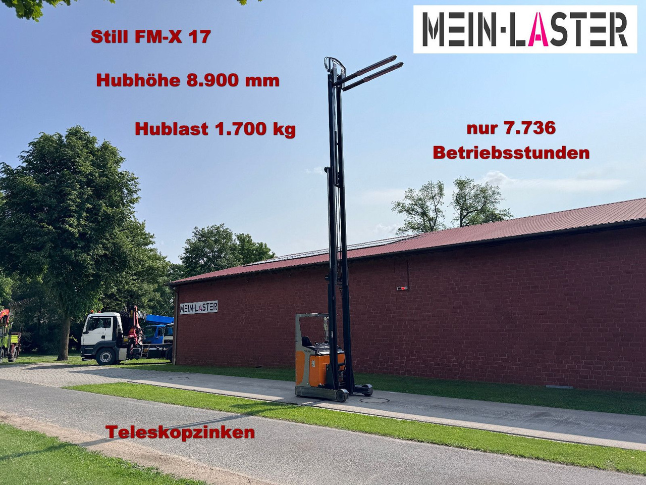 Still FM-X 17 Hubhöhe 8,9 m, 1.700 kg tele. Gabel - Pirun ritërheqës: foto 1 Still FM-X 17 Hubhöhe 8,9 m, 1.700 kg tele. Gabel - Pirun ritërheqës: foto 1
