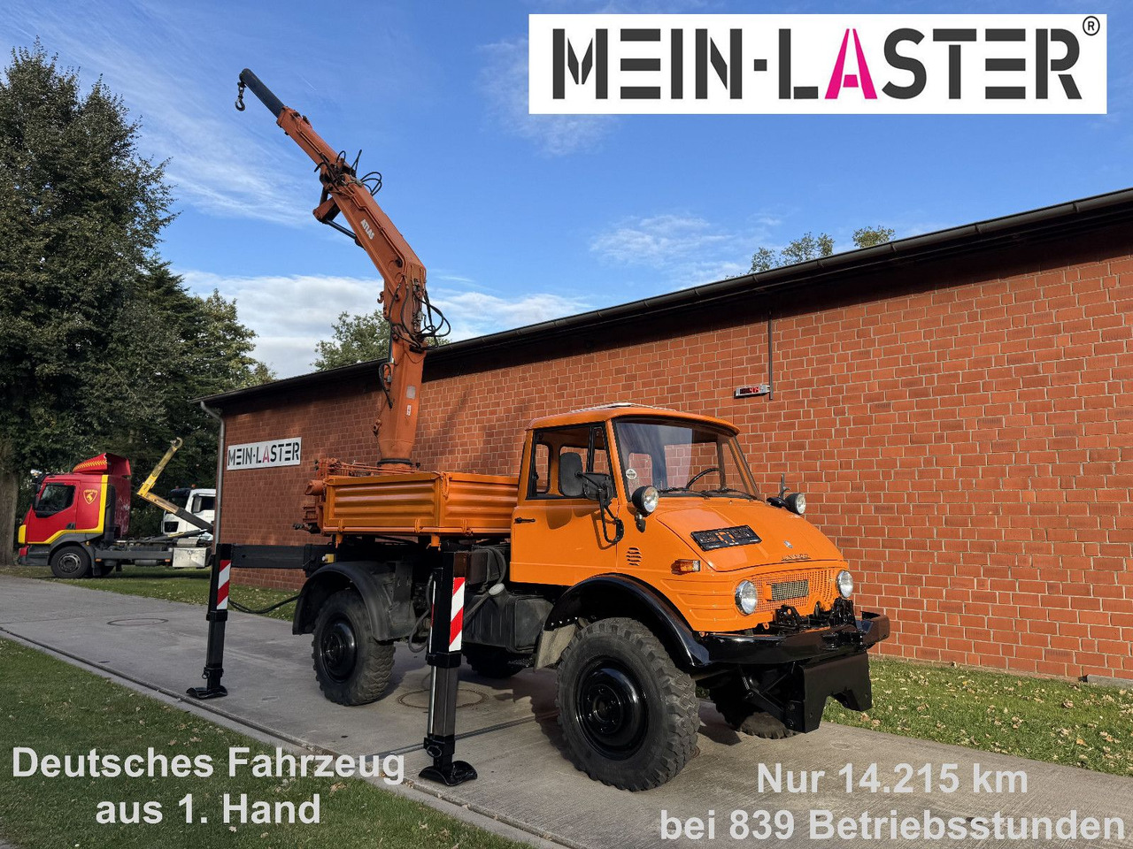 Unimog U 1100 Atlas AK 3006 nur 14.215 km-1. Hand - Kamion me vinç, Kamion me karroceri të hapur: foto 1 Unimog U 1100 Atlas AK 3006 nur 14.215 km-1. Hand - Kamion me vinç, Kamion me karroceri të hapur: foto 1