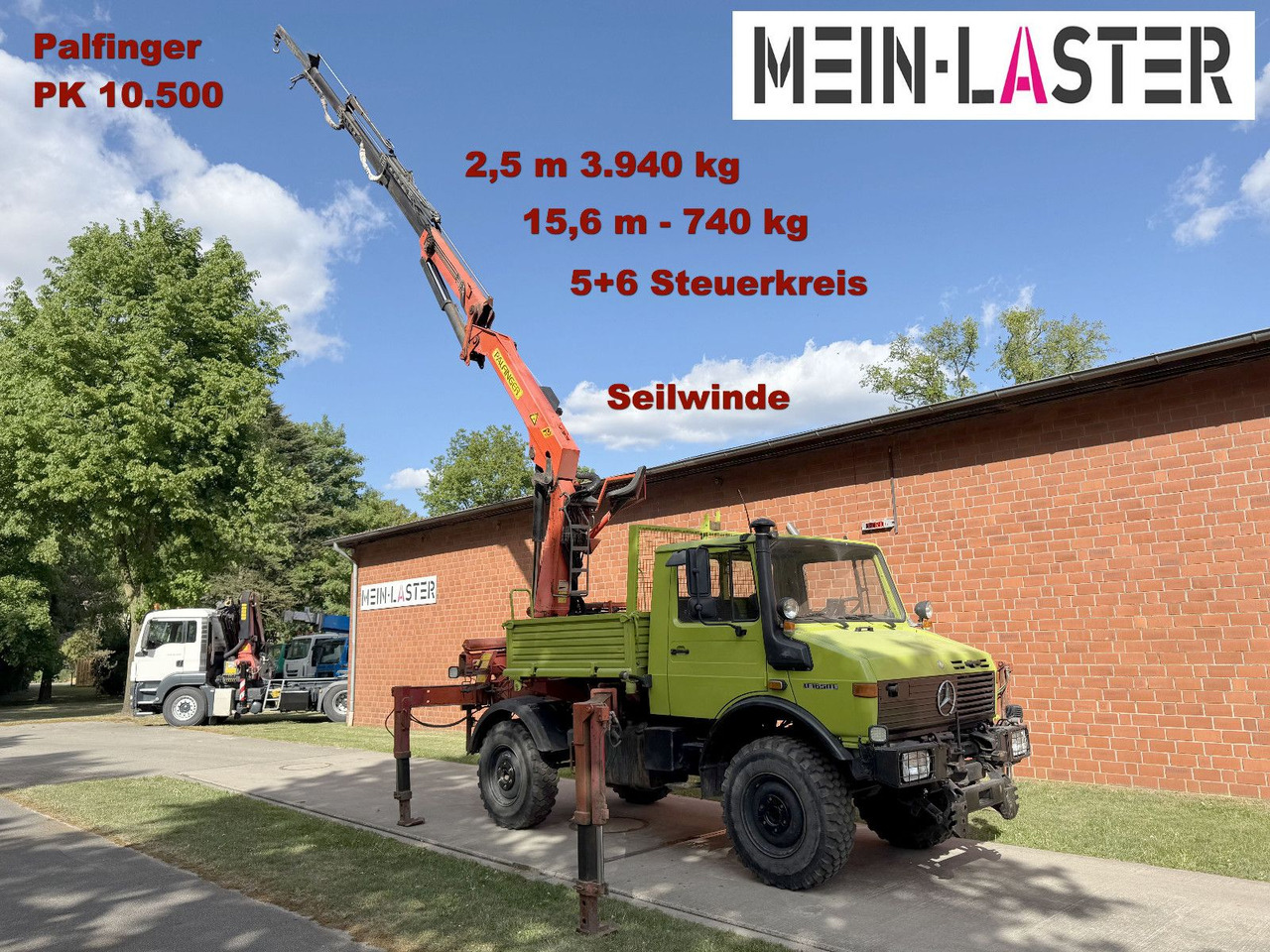 Unimog U 1650 PK 10500 Kran 15 m max. 3,9 t Seilwinde - Kamion me vinç: foto 1 Unimog U 1650 PK 10500 Kran 15 m max. 3,9 t Seilwinde - Kamion me vinç: foto 1