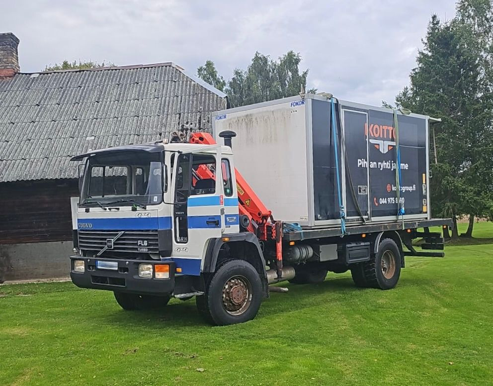 VOLVO FL614 - Kamion me karroceri të hapur, Kamion me vinç: foto 1 VOLVO FL614 - Kamion me karroceri të hapur, Kamion me vinç: foto 1