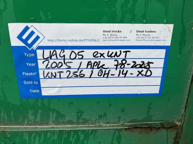 LAG 2X 2005 LAG SCHUIFZEIL TRAILER met kooiaap uitvoering - Gjysmë rimorkio me vagonetë të mbyllur: foto 2 LAG 2X 2005 LAG SCHUIFZEIL TRAILER met kooiaap uitvoering - Gjysmë rimorkio me vagonetë të mbyllur: foto 2
