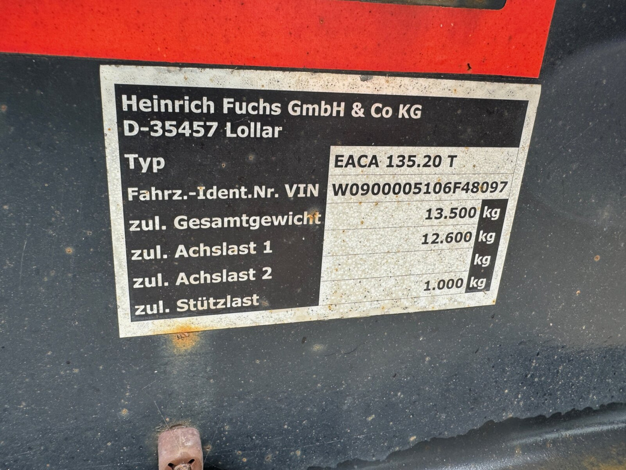 EACA 135.20 T FUCHS EACA 135.20 T, Absetzanhänger für 1 Mulde - Rimorkio roll-off/ Skip loader: foto 2 EACA 135.20 T FUCHS EACA 135.20 T, Absetzanhänger für 1 Mulde - Rimorkio roll-off/ Skip loader: foto 2