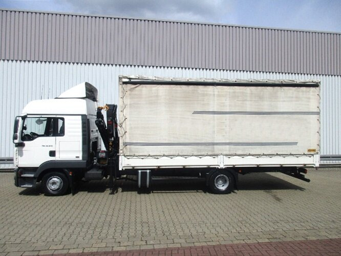 Kamion me vinç, Kamion me tendë MAN TGL 12.240 BL 4x2 TGL 12.240BL 4x2, mit Kran Hiab 088 mit Funk: foto 9