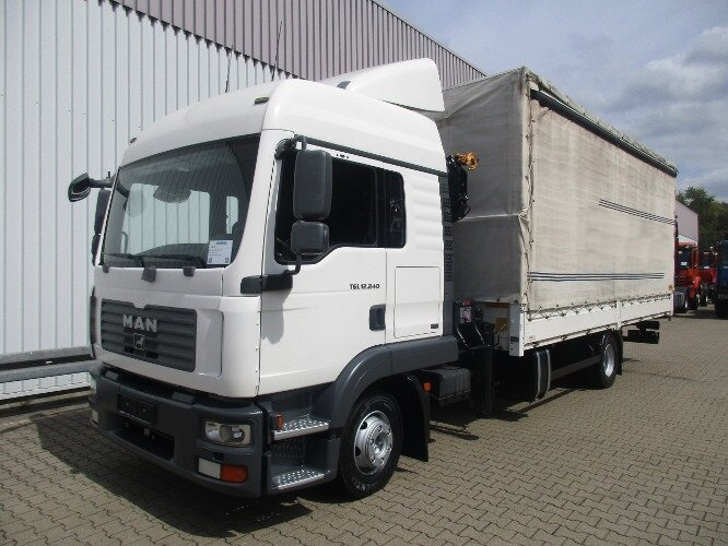 Kamion me vinç, Kamion me tendë MAN TGL 12.240 BL 4x2 TGL 12.240BL 4x2, mit Kran Hiab 088 mit Funk: foto 7