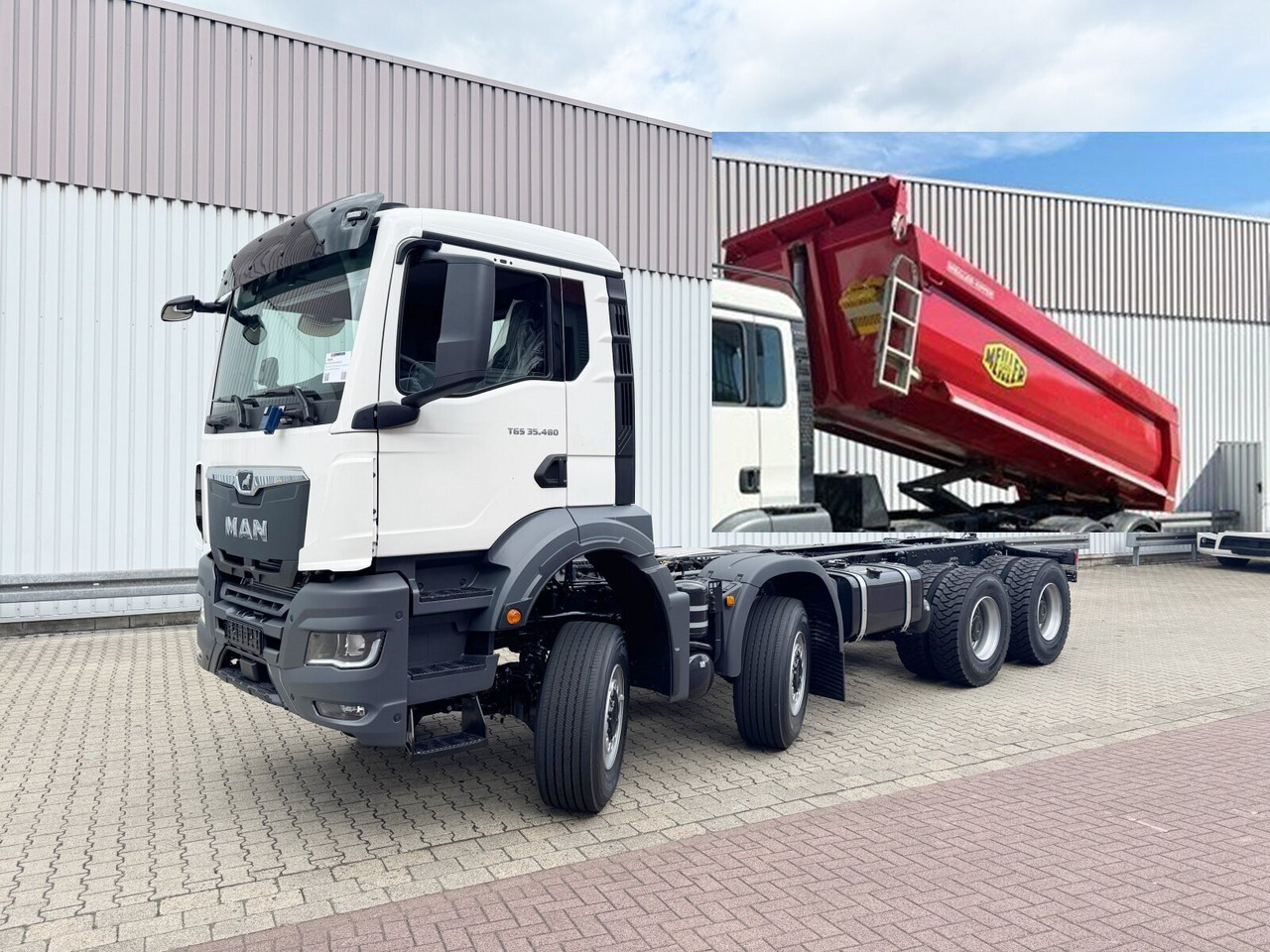 MAN TGS 35.480 8x8 BB CH TGS 35.480 8x8 BB CH, Meiller Stahlmulde 18m³ - Shkarkues: foto 1 MAN TGS 35.480 8x8 BB CH TGS 35.480 8x8 BB CH, Meiller Stahlmulde 18m³ - Shkarkues: foto 1