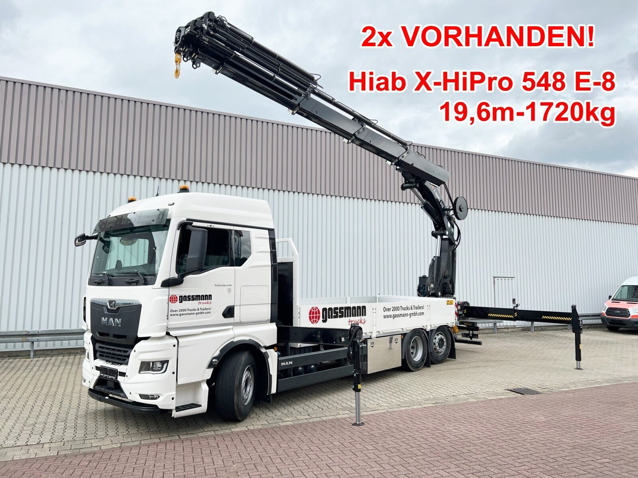 MAN TGX 26.510 6x2-4 LL CH TGX 26.510 6x2-4 LL, Kran Hiab X-HiPro 548 E-8, Lenk-/Liftachse, TwistLock 20Fuß, Funk, Retarder - Kamion me vinç, Kamion me karroceri të hapur: foto 1 MAN TGX 26.510 6x2-4 LL CH TGX 26.510 6x2-4 LL, Kran Hiab X-HiPro 548 E-8, Lenk-/Liftachse, TwistLock 20Fuß, Funk, Retarder - Kamion me vinç, Kamion me karroceri të hapur: foto 1