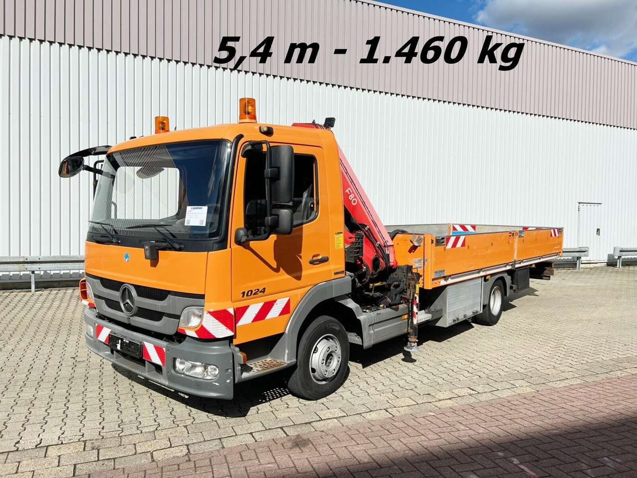 Mercedes-Benz Atego 1024 L 4x2 Atego 1024 L 4x2 mit Kran Fassi F80A.0.21 - Kamion me vinç, Kamion me karroceri të hapur: foto 1 Mercedes-Benz Atego 1024 L 4x2 Atego 1024 L 4x2 mit Kran Fassi F80A.0.21 - Kamion me vinç, Kamion me karroceri të hapur: foto 1