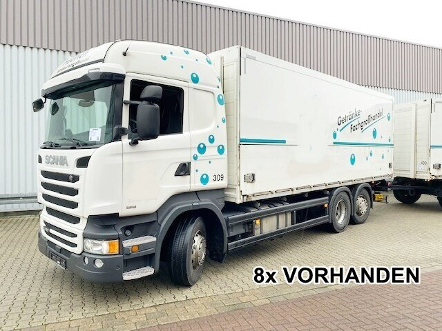 Scania R450 LB 6x2-4 R450 LB 6x2-4 Getränkekoffer, Retarder, Lift-/Lenkachse, Stapleraufnahme - Kamion vagonetë: foto 1 Scania R450 LB 6x2-4 R450 LB 6x2-4 Getränkekoffer, Retarder, Lift-/Lenkachse, Stapleraufnahme - Kamion vagonetë: foto 1