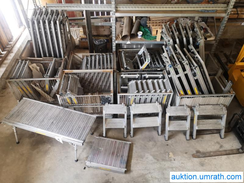 Posten Konvolut Zarges Plattform Laufsteg Bühne Überstieg Gehsteig Sockel Treppen Aluminium hochwertig - Pajisjet e ofiçinës: foto 1 Posten Konvolut Zarges Plattform Laufsteg Bühne Überstieg Gehsteig Sockel Treppen Aluminium hochwertig - Pajisjet e ofiçinës: foto 1