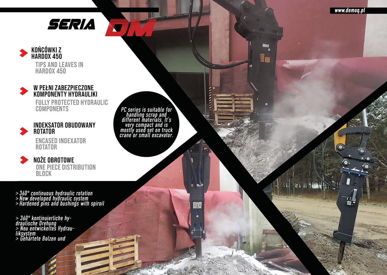 DEMOQ DM500 Hydraulic breaker 360 kg - Çekiç hidraulik për Ekskavator: foto 2 DEMOQ DM500 Hydraulic breaker 360 kg - Çekiç hidraulik për Ekskavator: foto 2