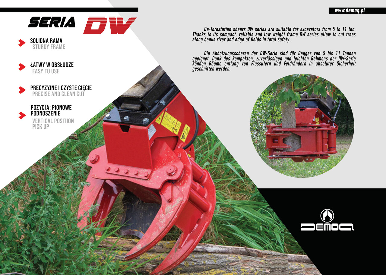 DEMOQ DW250 F De-forestation shear 250 kg - Kovë kafshuese për Makineri ndërtimi: foto 2 DEMOQ DW250 F De-forestation shear 250 kg - Kovë kafshuese për Makineri ndërtimi: foto 2