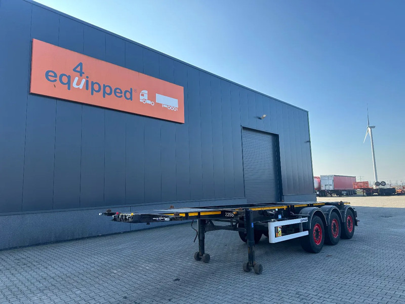 Burg 20FT / 20FT SWAP ADR (EX/II, EX/III, FL, AT) Chassis, 3.690kg, SAF INTRADISC, 2x Liftaxle, NL-chassis, APK/ADR: 08-2025 - Transportjer kontejnerësh/ Gjysmë rimorkio me karroceri të çmontueshme: foto 1 Burg 20FT / 20FT SWAP ADR (EX/II, EX/III, FL, AT) Chassis, 3.690kg, SAF INTRADISC, 2x Liftaxle, NL-chassis, APK/ADR: 08-2025 - Transportjer kontejnerësh/ Gjysmë rimorkio me karroceri të çmontueshme: foto 1