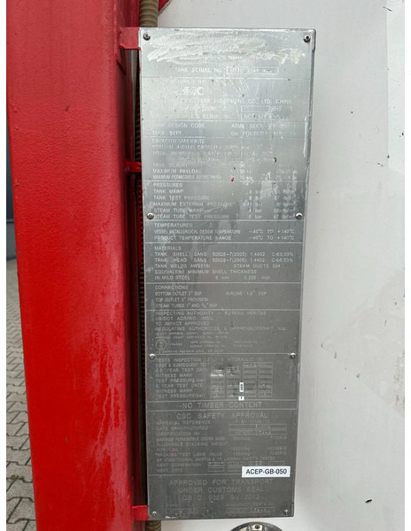 Rezervuari i magazinimit për transportimin e kimikateve CIMC 20FT ISO, 25.080L/1-COMP/3 BAFFELS/4 manholes, ADR valid until 08/2027: foto 10