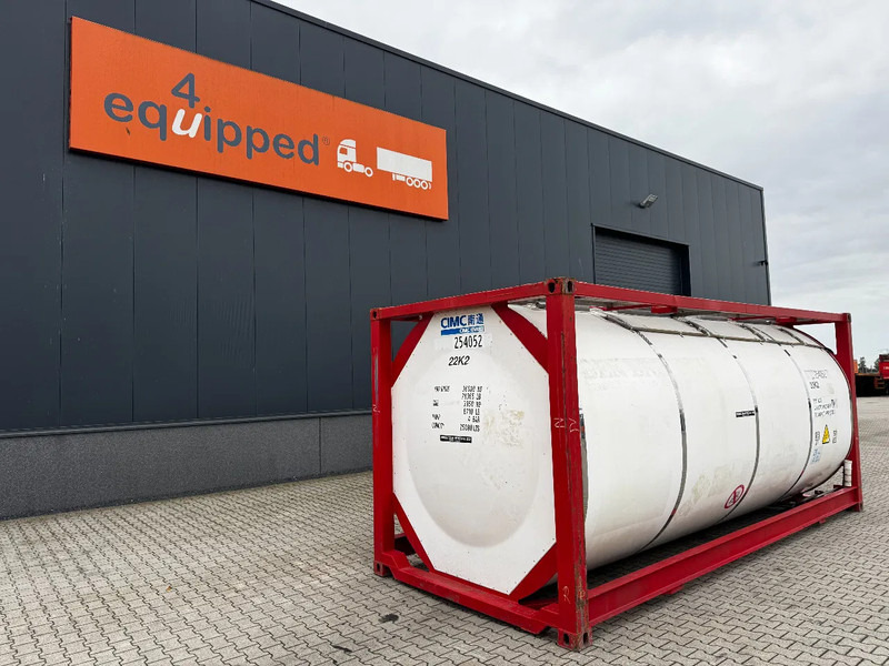 CIMC 20FT ISO, 25.080L / 1-COMP / 3 BAFFELS / T12 / 4 manholes / ADR valid until 02/2027 - Rezervuari i magazinimit: foto 1 CIMC 20FT ISO, 25.080L / 1-COMP / 3 BAFFELS / T12 / 4 manholes / ADR valid until 02/2027 - Rezervuari i magazinimit: foto 1