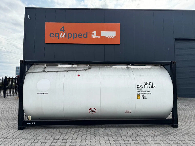 CIMC TOP: 2022, 20FT ISO, 25.030L, L4BN, UN Portable, T11, test:01 -2027 - Kontejner cisternë: foto 2 CIMC TOP: 2022, 20FT ISO, 25.030L, L4BN, UN Portable, T11, test:01 -2027 - Kontejner cisternë: foto 2