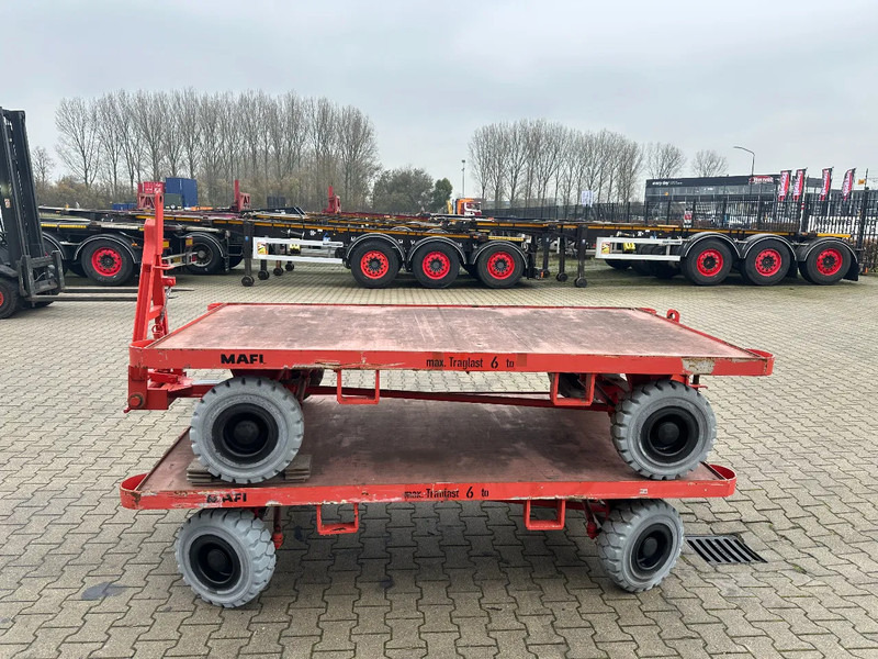 Mafi stack of 2x double-steered and connectable heavy-duty trailers with 6000kg loading capacity, 9x available - Pajisje për trajtimin e materialeve: foto 5 Mafi stack of 2x double-steered and connectable heavy-duty trailers with 6000kg loading capacity, 9x available - Pajisje për trajtimin e materialeve: foto 5