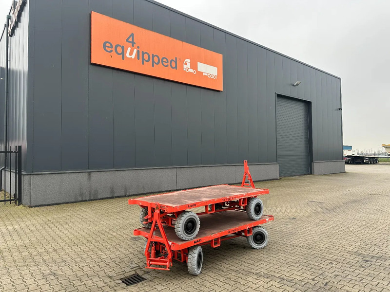 Mafi stack of 2x double-steered and connectable heavy-duty trailers with 6000kg loading capacity, 9x available - Pajisje për trajtimin e materialeve: foto 1 Mafi stack of 2x double-steered and connectable heavy-duty trailers with 6000kg loading capacity, 9x available - Pajisje për trajtimin e materialeve: foto 1