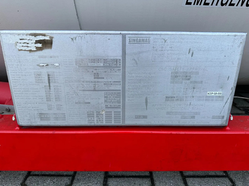 Rezervuari i magazinimit për transportimin e karburantit SINGAMAS 20FT ISO, 26.000L/1-COMP/3 BAFFELS/3 manholes, ADR inspectio valid till: 07/2025: foto 12