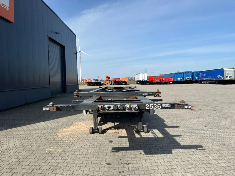 Transportjer kontejnerësh/ Gjysmë rimorkio me karroceri të çmontueshme Van Hool 20FT Tipping-chassis, ADR (EX/II, EX/III, FL, AT), SAF, 2 liftaxles, APK/ADR: 10-2025: foto 9