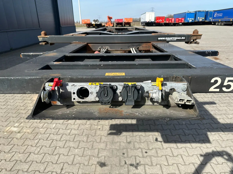 Transportjer kontejnerësh/ Gjysmë rimorkio me karroceri të çmontueshme Van Hool 20FT Tipping-chassis, ADR (EX/II, EX/III, FL, AT), SAF, 2 liftaxles, APK/ADR: 10-2025: foto 10