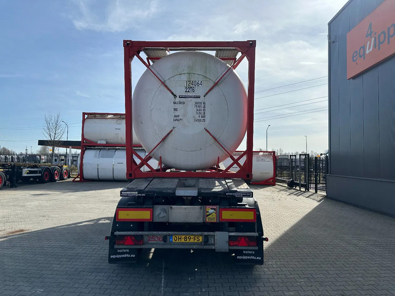 Transportjer kontejnerësh/ Gjysmë rimorkio me karroceri të çmontueshme Van Hool 20FT Tipping-chassis, ADR (EX/II, EX/III, FL, AT), SAF, 2 liftaxles, APK/ADR: 10-2025: foto 7