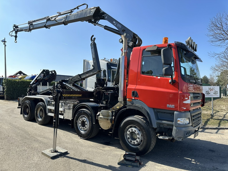 DAF CF 85.410 8x4 HOOKLIFT + CRANE HIAB 244 EP-3 HIDUO - Radio - Rotator - RETARDER - EURO 4 - BIG AXLES HUB REDUCTION - Kamion vetëngarkues, Kamion me vinç: foto 1 DAF CF 85.410 8x4 HOOKLIFT + CRANE HIAB 244 EP-3 HIDUO - Radio - Rotator - RETARDER - EURO 4 - BIG AXLES HUB REDUCTION - Kamion vetëngarkues, Kamion me vinç: foto 1