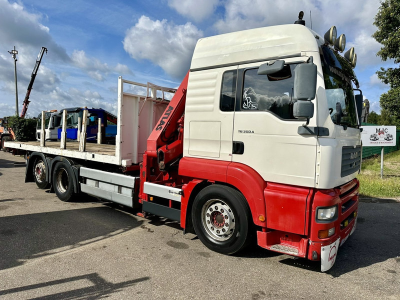 MAN TG 360 A 6x2 + KRAN ATLAS 100.1 A3 - PLATFORM 5m80 - E3 - LIFT-AXLE - FULL AIR SUSPENSION - ZF AS TRONIC - BE TRUCK - Kamion me karroceri të hapur, Kamion me vinç: foto 1 MAN TG 360 A 6x2 + KRAN ATLAS 100.1 A3 - PLATFORM 5m80 - E3 - LIFT-AXLE - FULL AIR SUSPENSION - ZF AS TRONIC - BE TRUCK - Kamion me karroceri të hapur, Kamion me vinç: foto 1