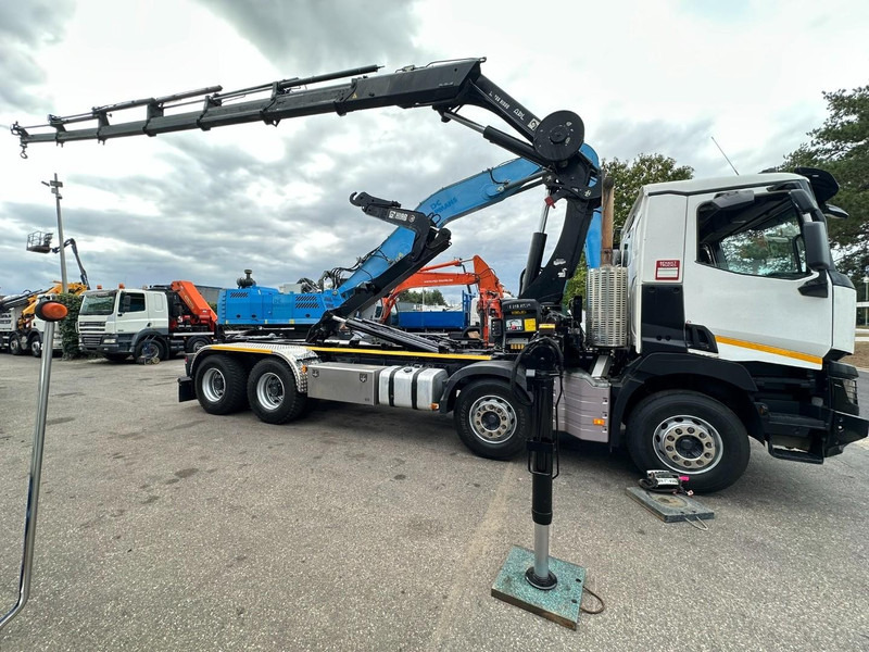 Renault C460 8x4 HOOKLIFT + (19m!) CRANE HIAB 288 E-6 HIDUO - RADIO - 5/6 F - STEEL SPRING / HUB REDUCTION - BE TRUCK - Kamion vetëngarkues, Kamion me vinç: foto 4 Renault C460 8x4 HOOKLIFT + (19m!) CRANE HIAB 288 E-6 HIDUO - RADIO - 5/6 F - STEEL SPRING / HUB REDUCTION - BE TRUCK - Kamion vetëngarkues, Kamion me vinç: foto 4