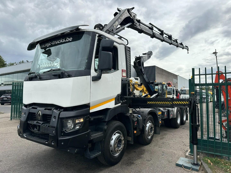 Renault C460 8x4 HOOKLIFT + (19m!) CRANE HIAB 288 E-6 HIDUO - RADIO - 5/6 F - STEEL SPRING / HUB REDUCTION - BE TRUCK - Kamion vetëngarkues, Kamion me vinç: foto 3 Renault C460 8x4 HOOKLIFT + (19m!) CRANE HIAB 288 E-6 HIDUO - RADIO - 5/6 F - STEEL SPRING / HUB REDUCTION - BE TRUCK - Kamion vetëngarkues, Kamion me vinç: foto 3