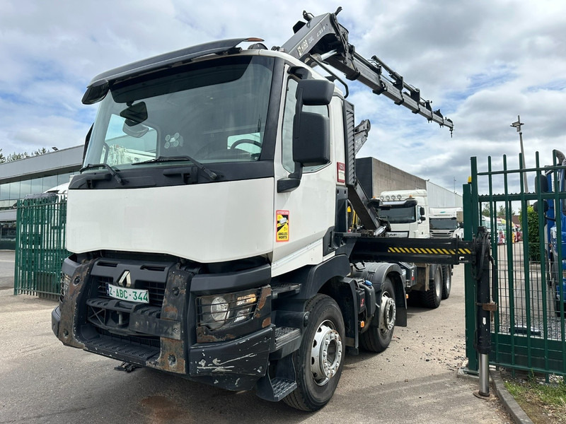 Renault C460 8x4 HOOKLIFT + CRANE HIAB 288 E-6 HIDUO - RADIO - 5/6 F - STEEL SPRING / HUB REDUCTION - Kamion vetëngarkues, Kamion me vinç: foto 3 Renault C460 8x4 HOOKLIFT + CRANE HIAB 288 E-6 HIDUO - RADIO - 5/6 F - STEEL SPRING / HUB REDUCTION - Kamion vetëngarkues, Kamion me vinç: foto 3