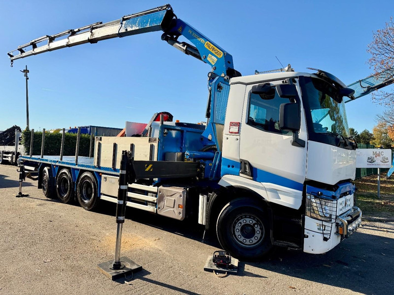 Renault C480 8x4 Pritsche + Kran (20m!) PALFINGER PK33002-EH E (6x) - PLATFORM 8m25 - LIFT/STEERING - GOOD TIRES - BE TRUCK - Kamion me karroceri të hapur, Kamion me vinç: foto 2 Renault C480 8x4 Pritsche + Kran (20m!) PALFINGER PK33002-EH E (6x) - PLATFORM 8m25 - LIFT/STEERING - GOOD TIRES - BE TRUCK - Kamion me karroceri të hapur, Kamion me vinç: foto 2