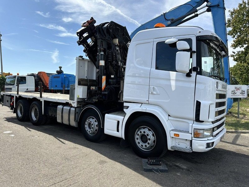 Scania 114C-380 8x4 + CRANE HIAB 700 E-5 - PLATFORM 6m80 + TWISTLOCKS - MANUAL - RETARDER - STEEL SPRING / BIG AXLE HUB REDUCTION - AP ACHSEN - Kamion me vinç: foto 1 Scania 114C-380 8x4 + CRANE HIAB 700 E-5 - PLATFORM 6m80 + TWISTLOCKS - MANUAL - RETARDER - STEEL SPRING / BIG AXLE HUB REDUCTION - AP ACHSEN - Kamion me vinç: foto 1