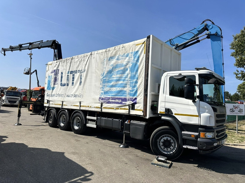 Scania P410 8x4 TRIDEM PRITSCHE PLANE + KRAN HIAB 244 EP-4 HIDUO - RETARDER - LIFT + STEERING AXLE - *327.000km* - RADIO - Kamion me tendë, Kamion me vinç: foto 1 Scania P410 8x4 TRIDEM PRITSCHE PLANE + KRAN HIAB 244 EP-4 HIDUO - RETARDER - LIFT + STEERING AXLE - *327.000km* - RADIO - Kamion me tendë, Kamion me vinç: foto 1