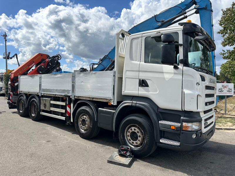 Scania R420 8x4 + CRANE PALFINGER PK44002 F (7x) + Rotator - 6m50 platform - Manual - - Kamion me karroceri të hapur, Kamion me vinç: foto 1 Scania R420 8x4 + CRANE PALFINGER PK44002 F (7x) + Rotator - 6m50 platform - Manual - - Kamion me karroceri të hapur, Kamion me vinç: foto 1