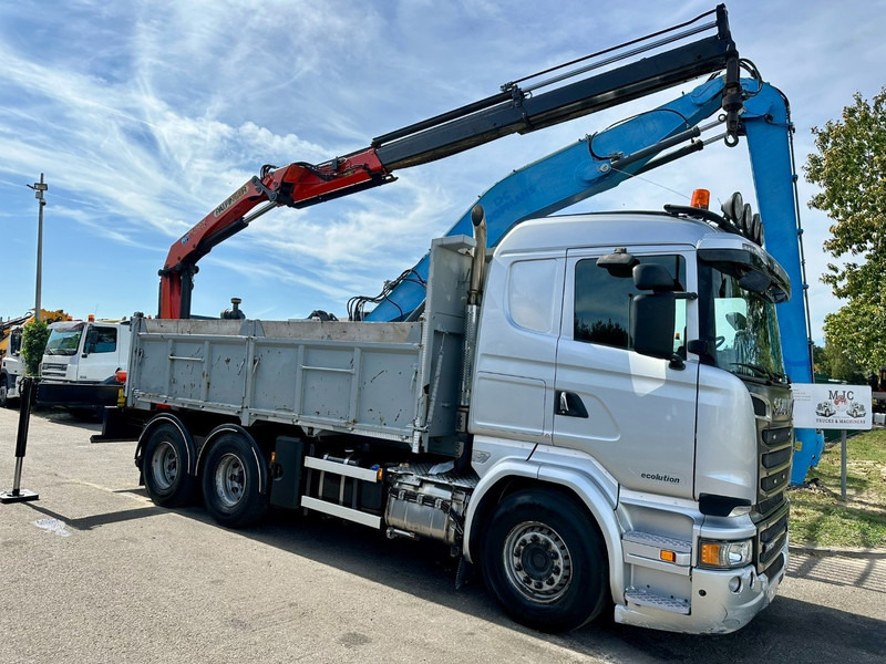 Scania R520 6x4 TIPPER + CRANE PALFINGER PK 15002 A - TRACTOR UNIT - RETARDER - *FULL AIR* - EUR 6 - BE TRUCK - Kamion vetëshkarkues, Kamion me vinç: foto 4 Scania R520 6x4 TIPPER + CRANE PALFINGER PK 15002 A - TRACTOR UNIT - RETARDER - *FULL AIR* - EUR 6 - BE TRUCK - Kamion vetëshkarkues, Kamion me vinç: foto 4