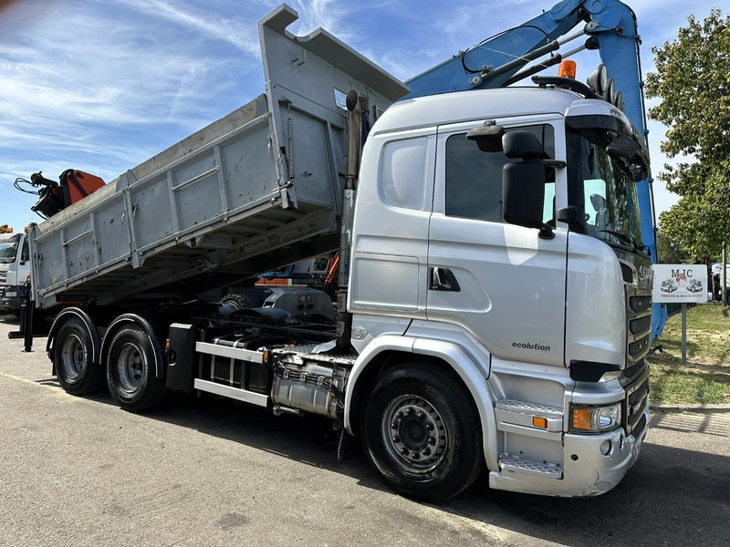 Scania R520 6x4 TIPPER + CRANE PALFINGER PK 15002 A - TRACTOR UNIT - RETARDER - *FULL AIR* - EUR 6 - BE TRUCK - Kamion vetëshkarkues, Kamion me vinç: foto 3 Scania R520 6x4 TIPPER + CRANE PALFINGER PK 15002 A - TRACTOR UNIT - RETARDER - *FULL AIR* - EUR 6 - BE TRUCK - Kamion vetëshkarkues, Kamion me vinç: foto 3