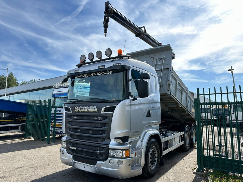 Scania R520 6x4 TIPPER + CRANE PALFINGER PK 15002 A - TRACTOR UNIT - RETARDER - *FULL AIR* - EUR 6 - BE TRUCK - Kamion vetëshkarkues, Kamion me vinç: foto 5 Scania R520 6x4 TIPPER + CRANE PALFINGER PK 15002 A - TRACTOR UNIT - RETARDER - *FULL AIR* - EUR 6 - BE TRUCK - Kamion vetëshkarkues, Kamion me vinç: foto 5