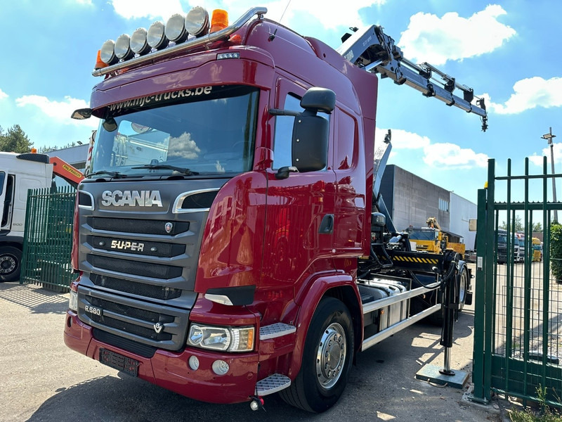 Scania R580 6X2 V8 HOOKLIFT + CRANE HIAB 211 E-4 HIPRO - ROTATOR - RETARDER - ALCOA ALU - RADIO - NL TRUCK - Kamion vetëngarkues, Kamion me vinç: foto 3 Scania R580 6X2 V8 HOOKLIFT + CRANE HIAB 211 E-4 HIPRO - ROTATOR - RETARDER - ALCOA ALU - RADIO - NL TRUCK - Kamion vetëngarkues, Kamion me vinç: foto 3