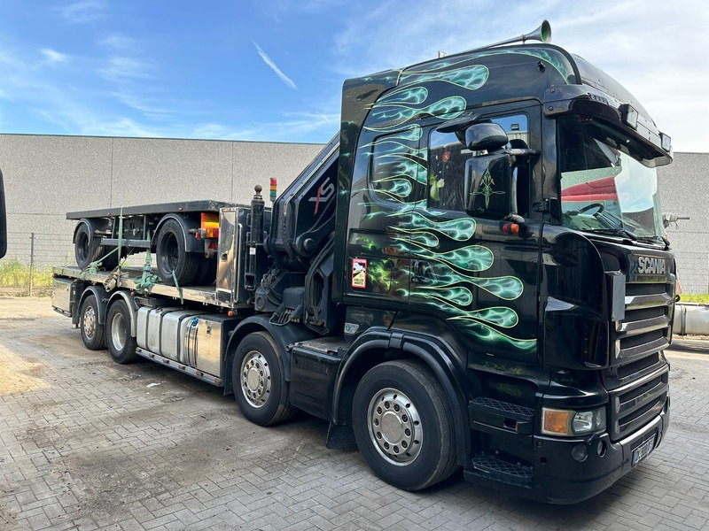 Scania R620 8x2 + KRAN HIAB 800EP-5 HiPro - RETARDER - LIFT/STEERING AXLE - HIGHLINE SLEEPER - LEATHER - ALCOA - Kamion me karroceri të hapur, Kamion me vinç: foto 1 Scania R620 8x2 + KRAN HIAB 800EP-5 HiPro - RETARDER - LIFT/STEERING AXLE - HIGHLINE SLEEPER - LEATHER - ALCOA - Kamion me karroceri të hapur, Kamion me vinç: foto 1
